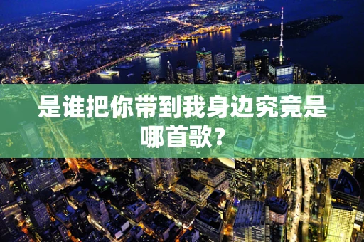 是谁把你带到我身边究竟是哪首歌？