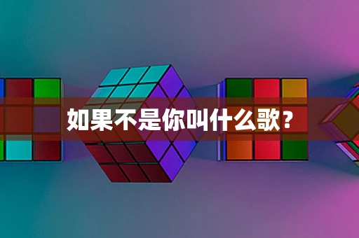 如果不是你叫什么歌？