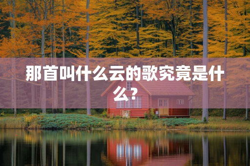 那首叫什么云的歌究竟是什么？