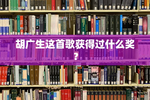 胡广生这首歌获得过什么奖？