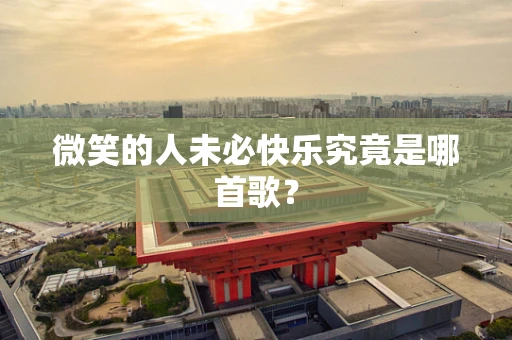 微笑的人未必快乐究竟是哪首歌？