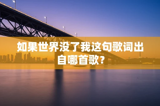 如果世界没了我这句歌词出自哪首歌？