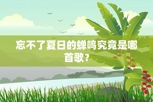 忘不了夏日的蝉鸣究竟是哪首歌？