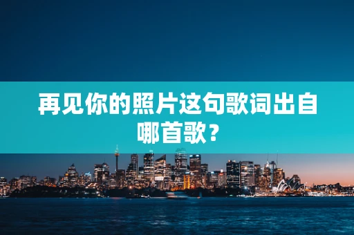 再见你的照片这句歌词出自哪首歌？