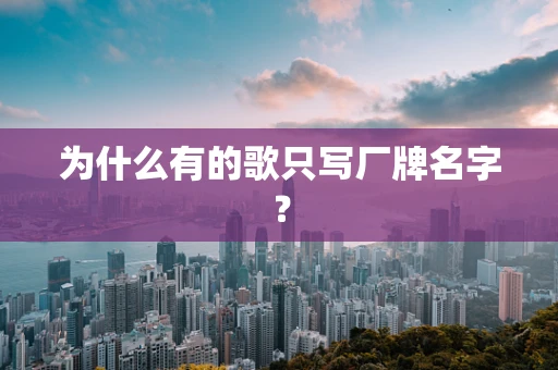 为什么有的歌只写厂牌名字？