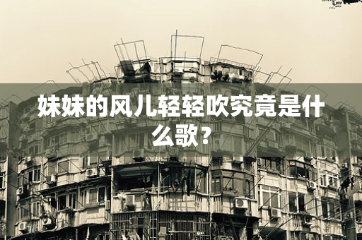 妹妹的风儿轻轻吹究竟是什么歌？