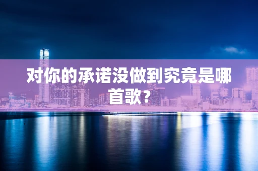 对你的承诺没做到究竟是哪首歌？