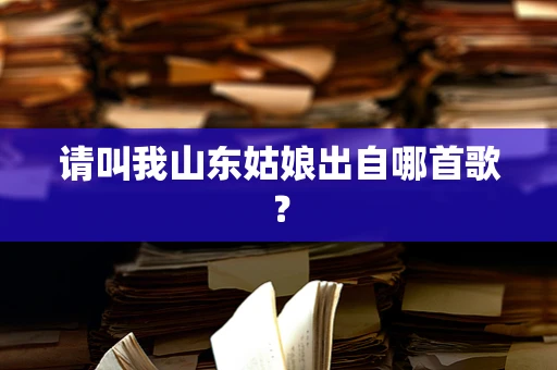 请叫我山东姑娘出自哪首歌？