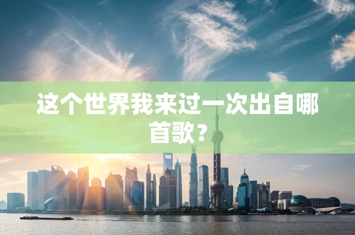 这个世界我来过一次出自哪首歌？