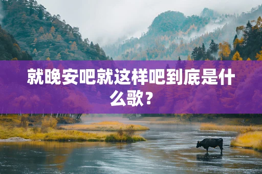 就晚安吧就这样吧到底是什么歌？