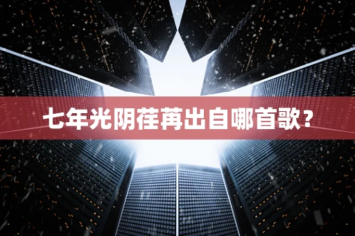 七年光阴荏苒出自哪首歌？