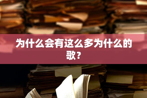 为什么会有这么多为什么的歌？
