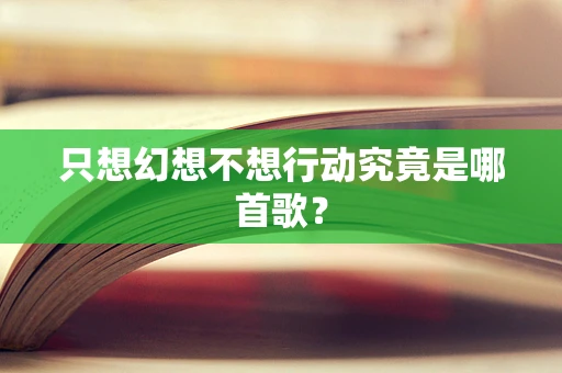 只想幻想不想行动究竟是哪首歌？