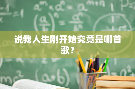 说我人生刚开始究竟是哪首歌？