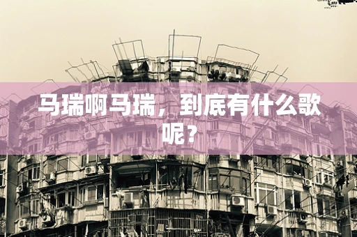 马瑞啊马瑞，到底有什么歌呢？
