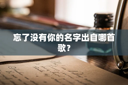 忘了没有你的名字出自哪首歌？