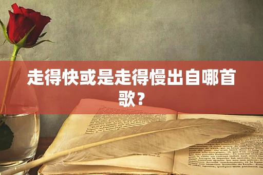 走得快或是走得慢出自哪首歌？