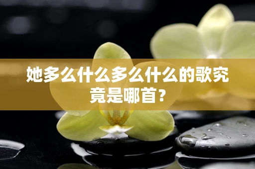 她多么什么多么什么的歌究竟是哪首？