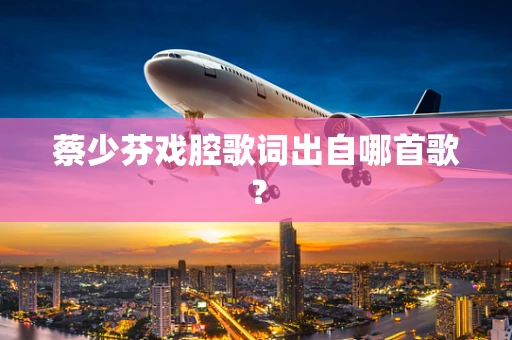 蔡少芬戏腔歌词出自哪首歌？