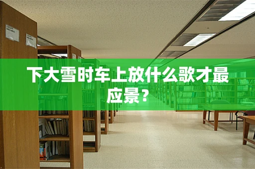 下大雪时车上放什么歌才最应景？