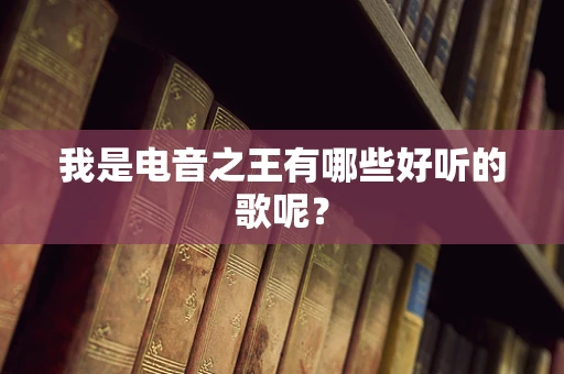 我是电音之王有哪些好听的歌呢？