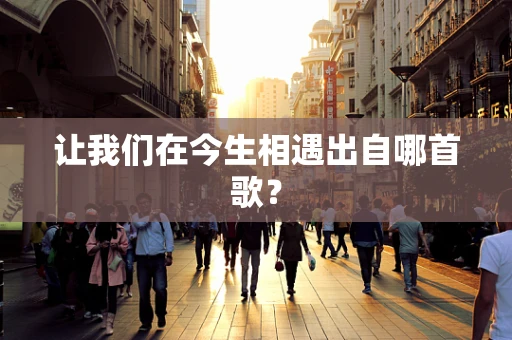 让我们在今生相遇出自哪首歌？