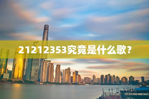21212353究竟是什么歌？