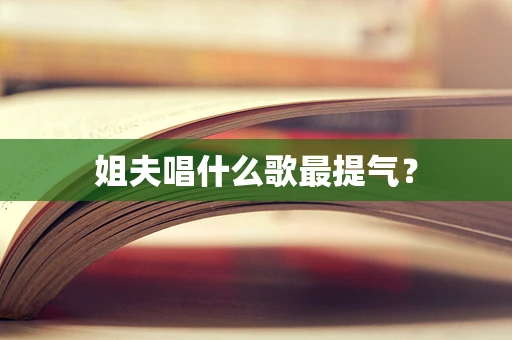 姐夫唱什么歌最提气？