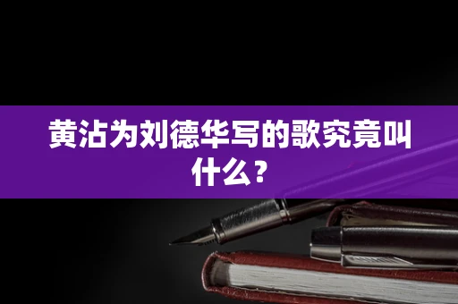 黄沾为刘德华写的歌究竟叫什么？