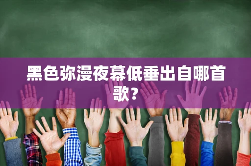 黑色弥漫夜幕低垂出自哪首歌？