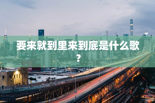 要来就到里来到底是什么歌？
