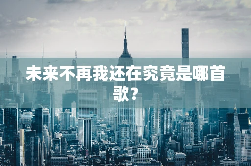 未来不再我还在究竟是哪首歌？