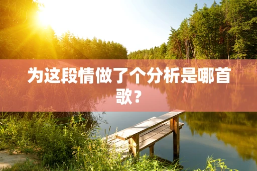 为这段情做了个分析是哪首歌？