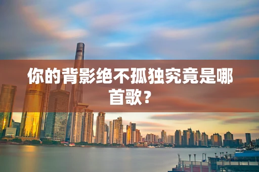 你的背影绝不孤独究竟是哪首歌？