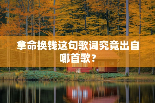 拿命换钱这句歌词究竟出自哪首歌？