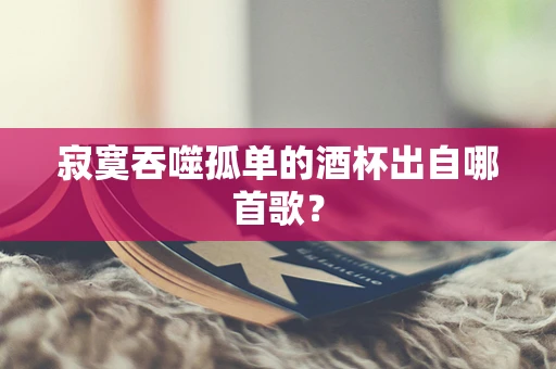 寂寞吞噬孤单的酒杯出自哪首歌？