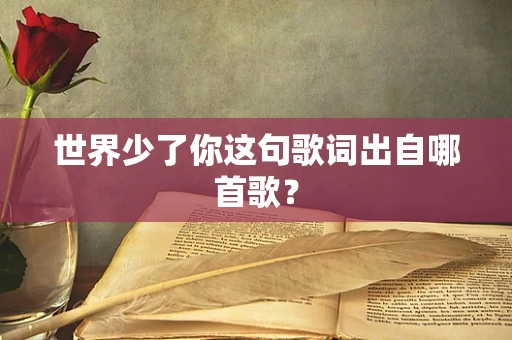 世界少了你这句歌词出自哪首歌？