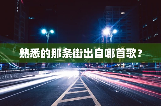 熟悉的那条街出自哪首歌？