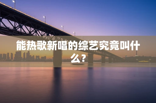 能热歌新唱的综艺究竟叫什么？