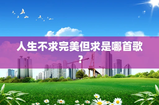 人生不求完美但求是哪首歌？