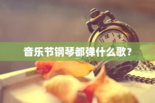 音乐节钢琴都弹什么歌？