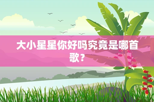 大小星星你好吗究竟是哪首歌？