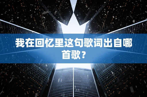 我在回忆里这句歌词出自哪首歌？