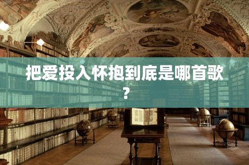 把爱投入怀抱到底是哪首歌？