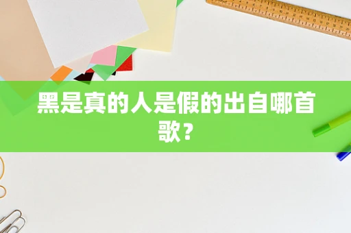 黑是真的人是假的出自哪首歌？