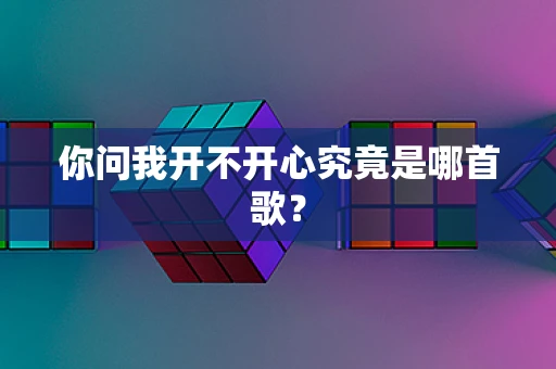 你问我开不开心究竟是哪首歌？
