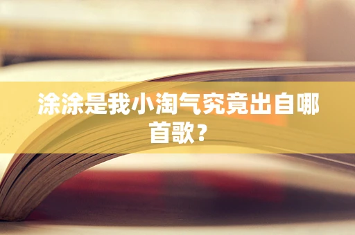 涂涂是我小淘气究竟出自哪首歌？