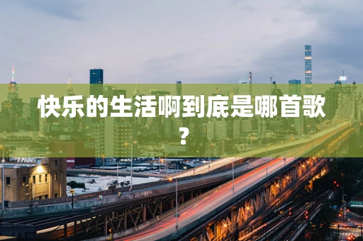快乐的生活啊到底是哪首歌？
