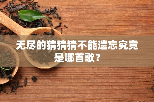 无尽的猜猜猜不能遗忘究竟是哪首歌？
