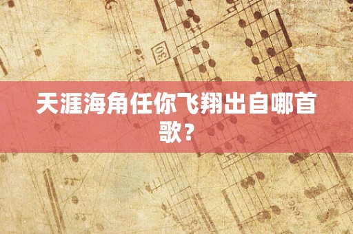 天涯海角任你飞翔出自哪首歌？